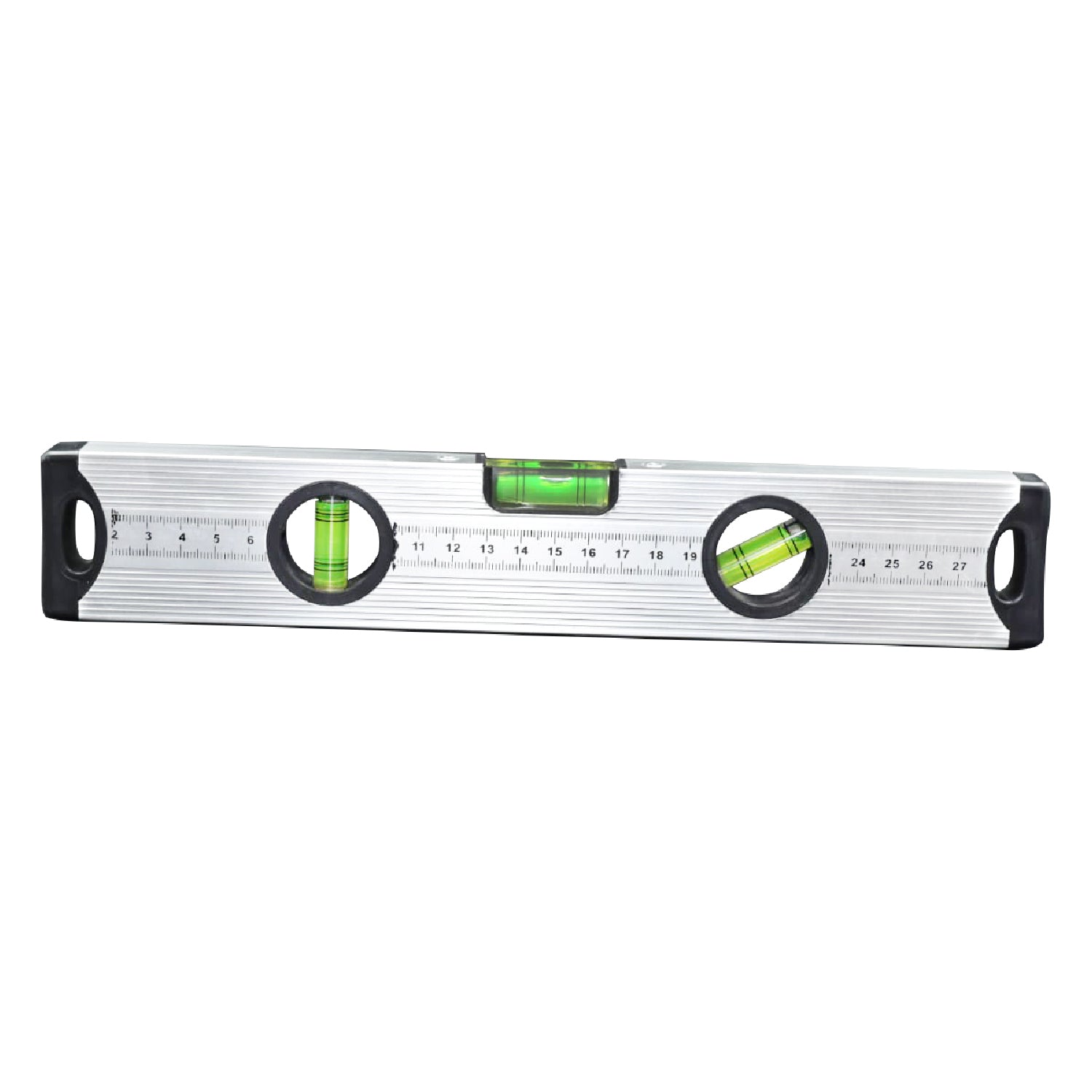 Aluminum alloy magnetic level ruler, 28 cm. Aluminum alloy magnetic level ruler, 28 cm.